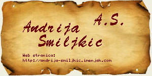 Andrija Smiljkić vizit kartica